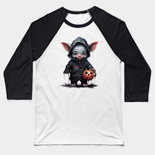 Halloween Goth Pig Baseball T-Shirt